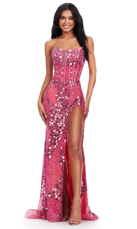 Ashley Lauren 11599 - Strapless Mirror Evening Gown