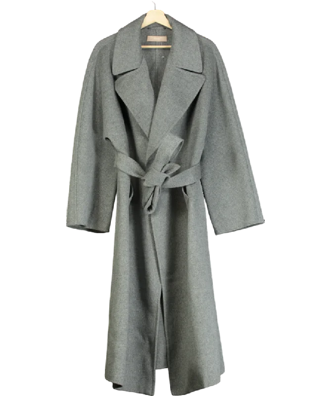 12 Storeez Grey Belted Wool Coat UK XS/S