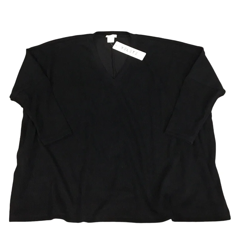 Top Long Sleeve By Yelete In Black, Size: S