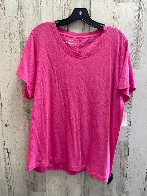 Pink Top Short Sleeve J. Crew, Size 2x