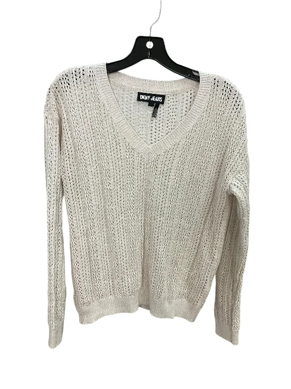 Top Long Sleeve By Dkny In Cream, Size: S