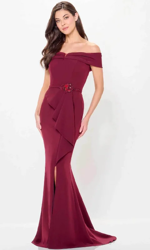 Cameron Blake CB3234 - Draped Off Shoulder Evening Gown