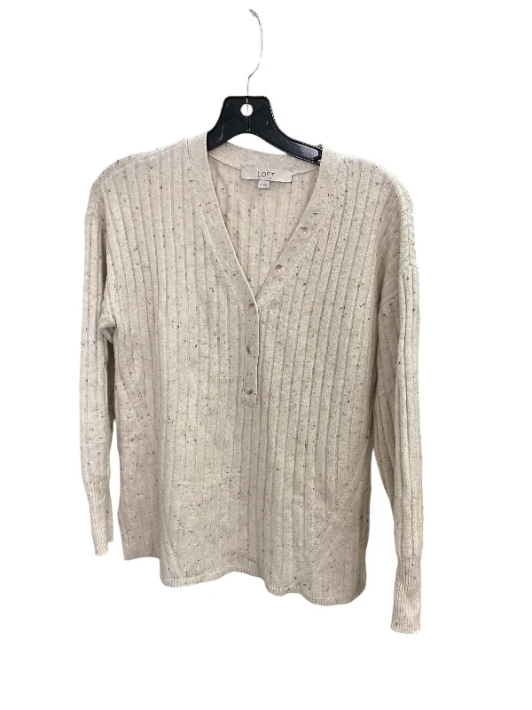 Top Long Sleeve By Loft In Cream, Size: S