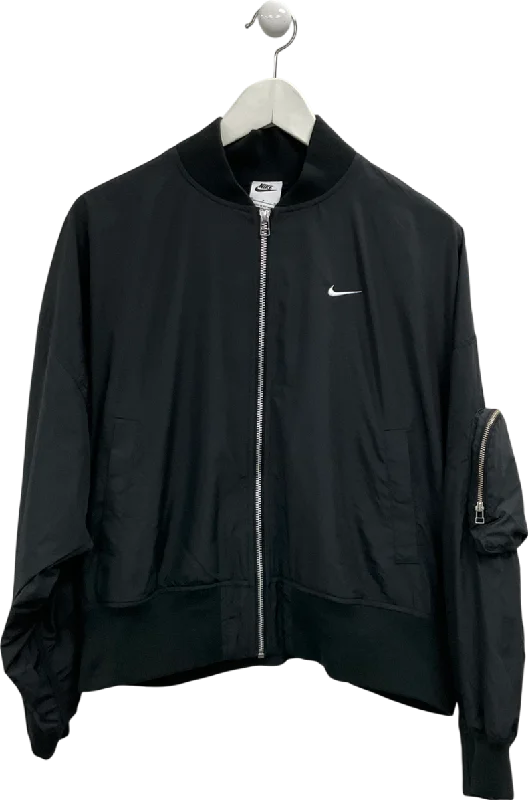 Nike Black Essentials Oversized Bomber Jacket UK S