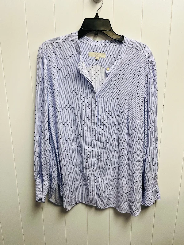 Top Long Sleeve By Loft In Blue, Size: 18