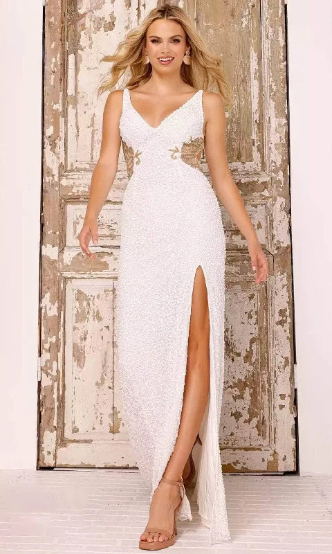 Aleta Couture 615 - Sequin Slit Evening Dress