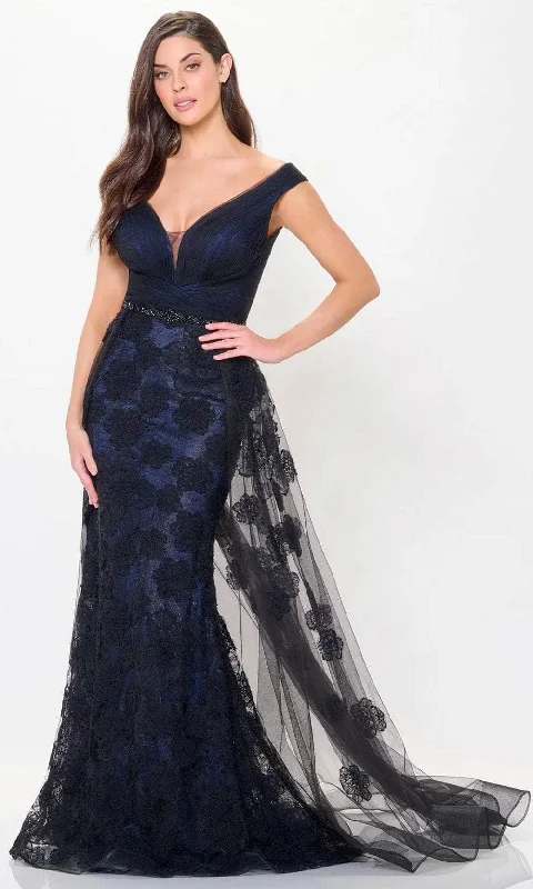 Montage by Mon Cheri M909 - Sleeveless Lace Overlaid Evening Dress