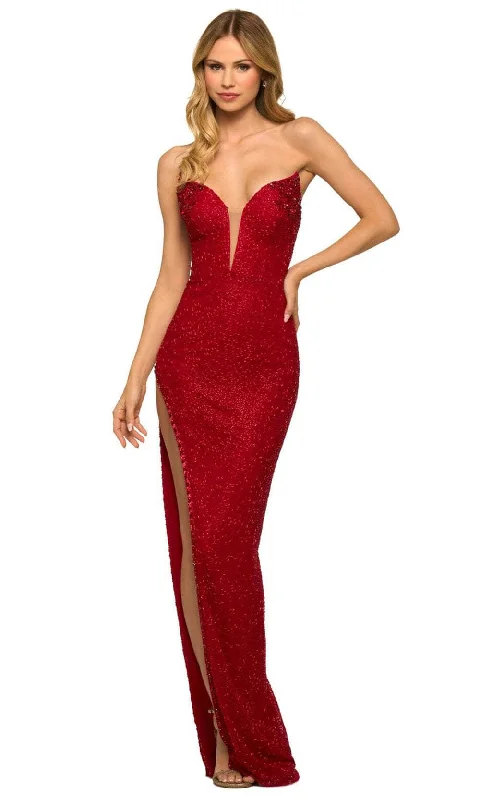 Sherri Hill 55454 - Strapless Beaded Evening Gown