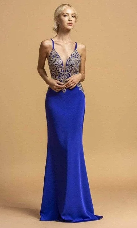 Trevi Collection L2185 - Beaded Bodice Evening Gown