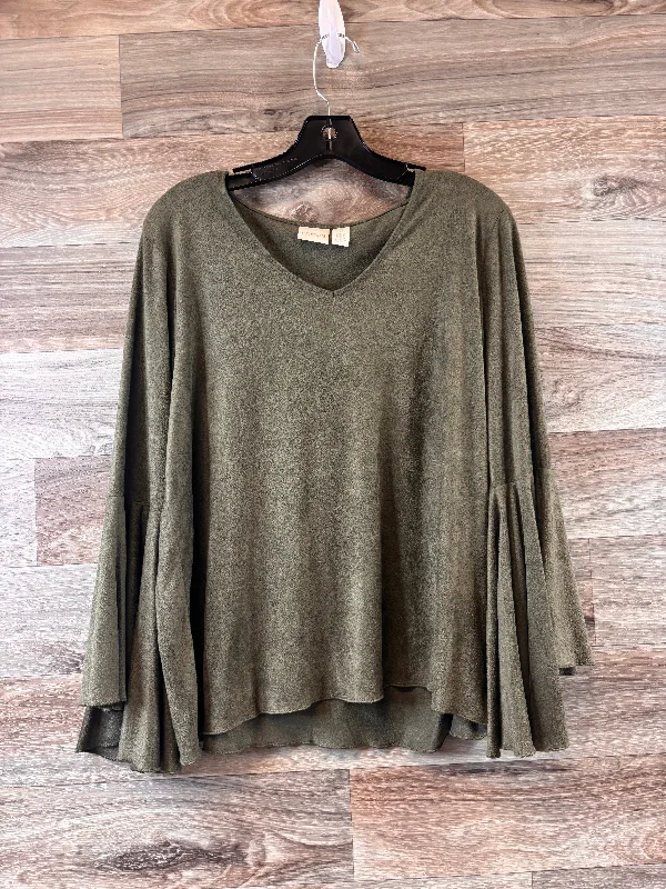 Top Long Sleeve By Chicos In Green, Size: L