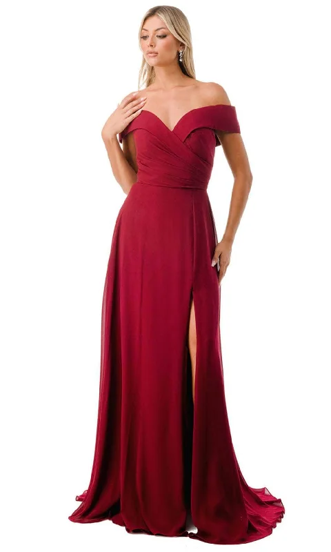 Trevi Collection L2767Y - Off Shoulder Evening Gown