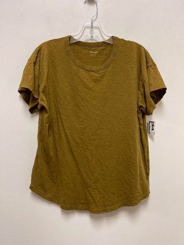 Top Short Sleeve By Madewell In Brown, Size: L