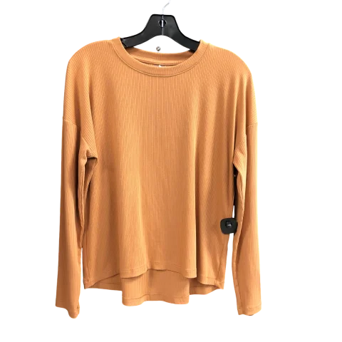 Top Long Sleeve By Calia In Tan, Size: M