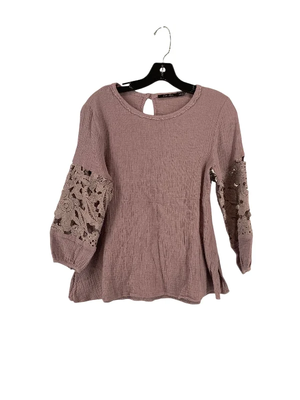 Top Long Sleeve By Doe & Rae In Purple, Size: S