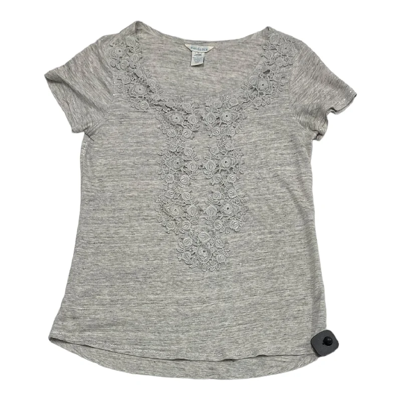 Top Short Sleeve By Sundance In Grey, Size: M