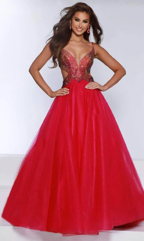 Johnathan Kayne 2870 - Ombre Beaded A-Line Evening Dress