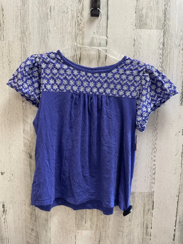 Top Short Sleeve By Loft In Purple, Size: M