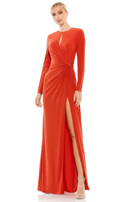 Ieena Duggal 55708 - Keyhole Neck High Slit Evening Dress