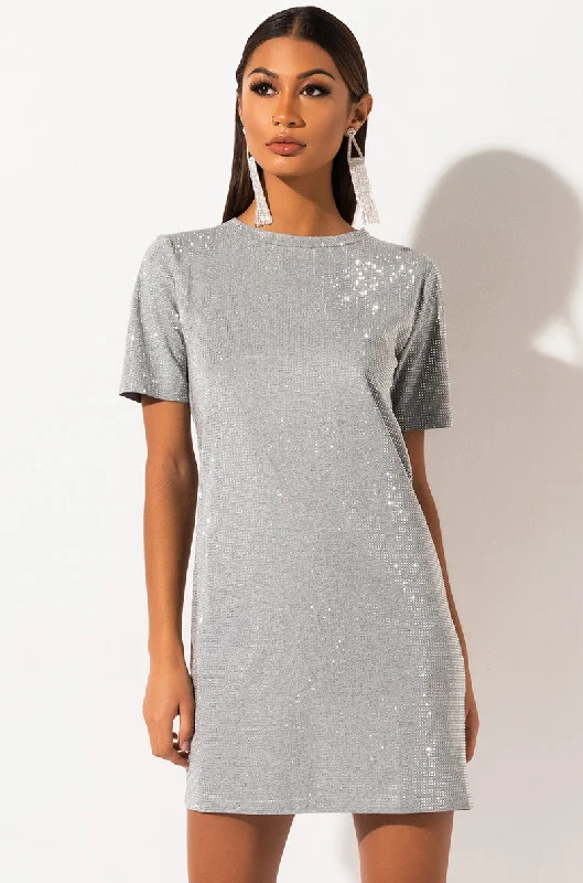 SEXY DRESSY MINI SILVER