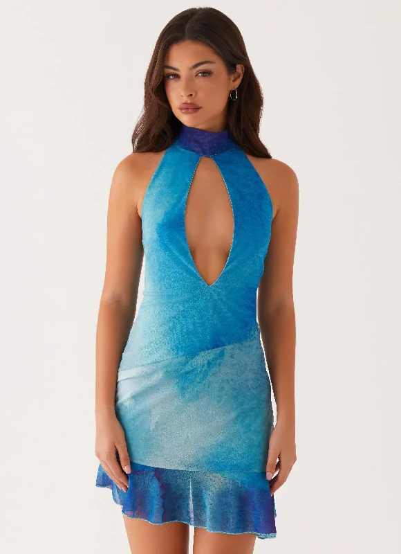 Arlo Mini Dress - Blue Tie Dye