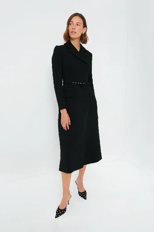 Black Kalonice Midi Dress