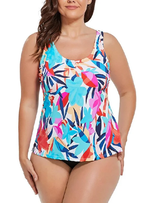 Patterned Female SwimwearMulti Tropical Classic Tankini Set