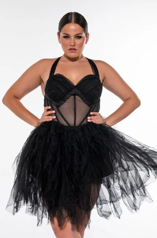 PLUS PRINCESS SHIT TULLE MINI DRESS