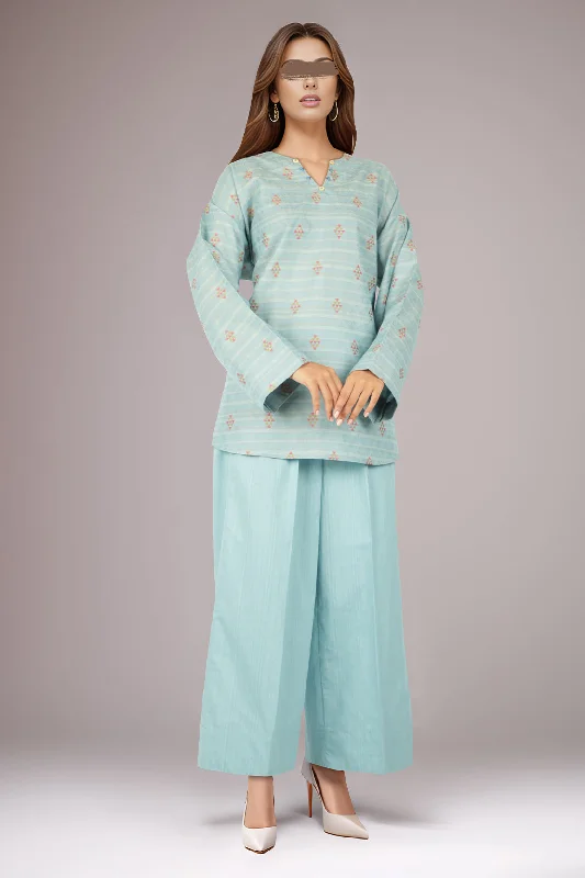 Cotton Jacquard Stitched 2 Piece (Shirt/Trouser)