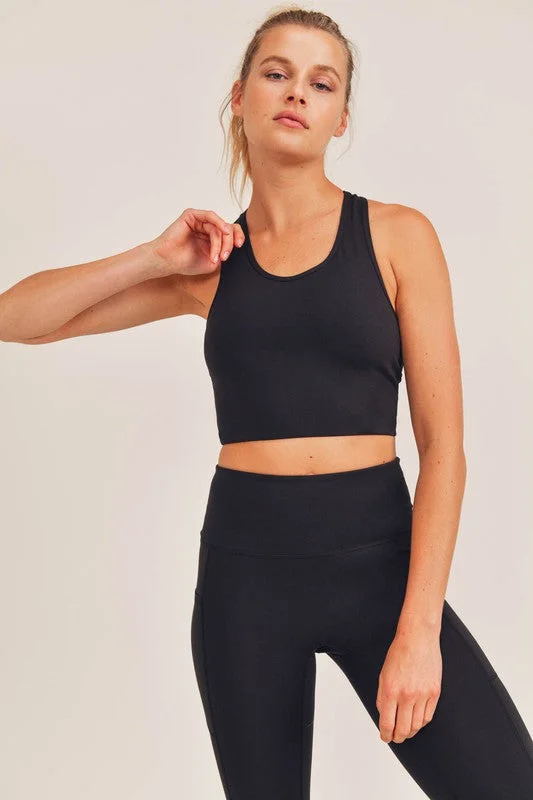 Mono B GREEN Black Racer Cropped Tank