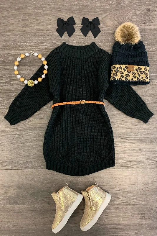 Sweater Dress with Belt