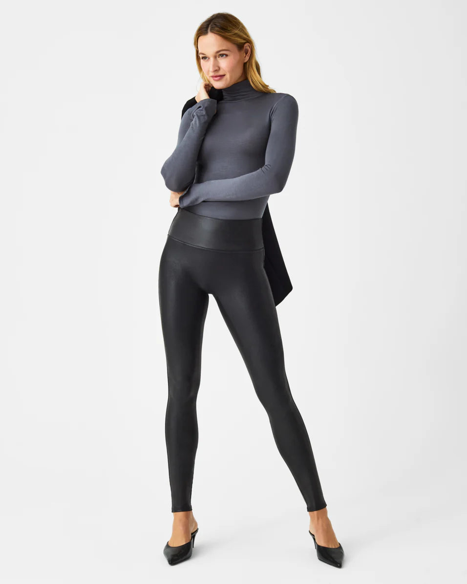 Spanx Faux Leather Black Leggings