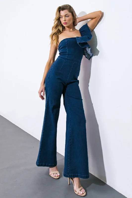 TIME AND PLACE DENIM JUMPSUIT