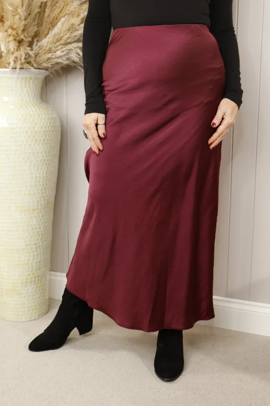 Beatrice Flair skirt Claret