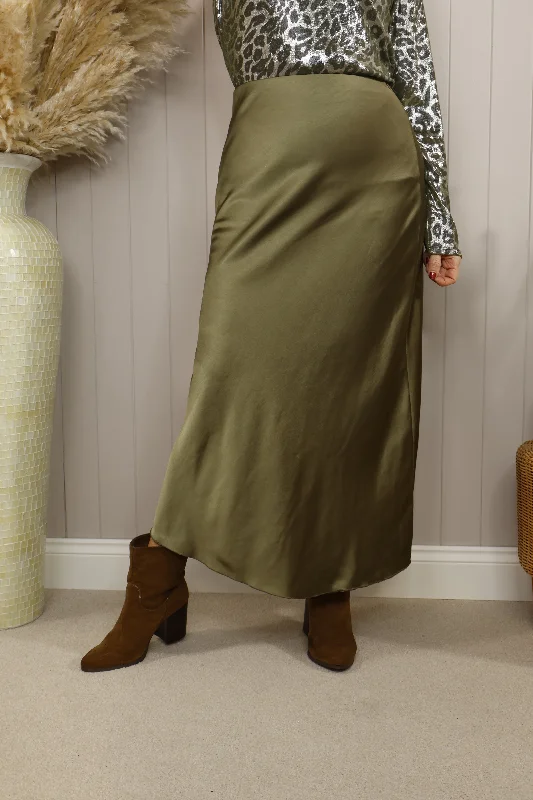 Beatrice Flair skirt Khaki