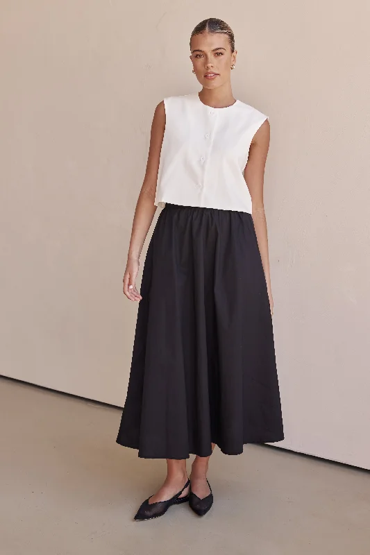 Conley Midi Skirt (Black)