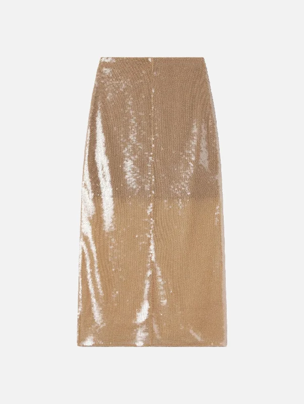 Monroe Soft Sequin Skirt in Clear