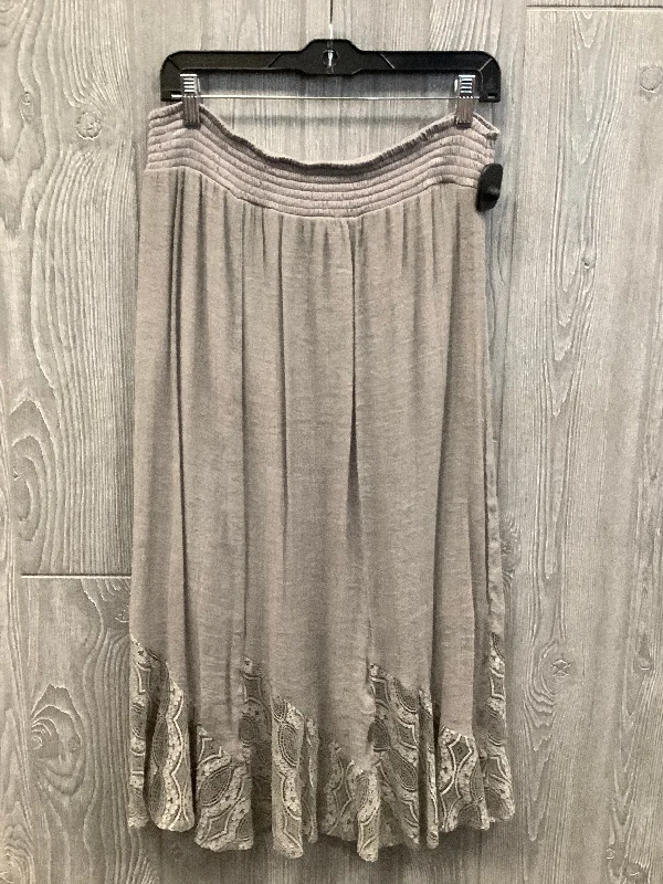 Skirt Maxi By Apt 9 In Grey, Size: 16